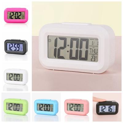 Silent Digital Alarm Clock Digital Display Desk Clocks LED Electronic Clock  Date Display