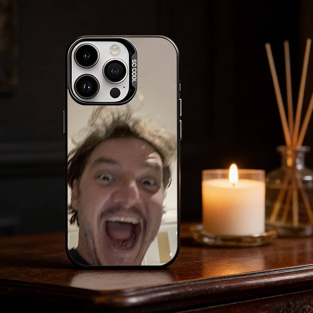 Pedro Pascal Phone Case Color Silver Shell For IPhone 17 16 15 14 13 12 11 Pro Max Plus