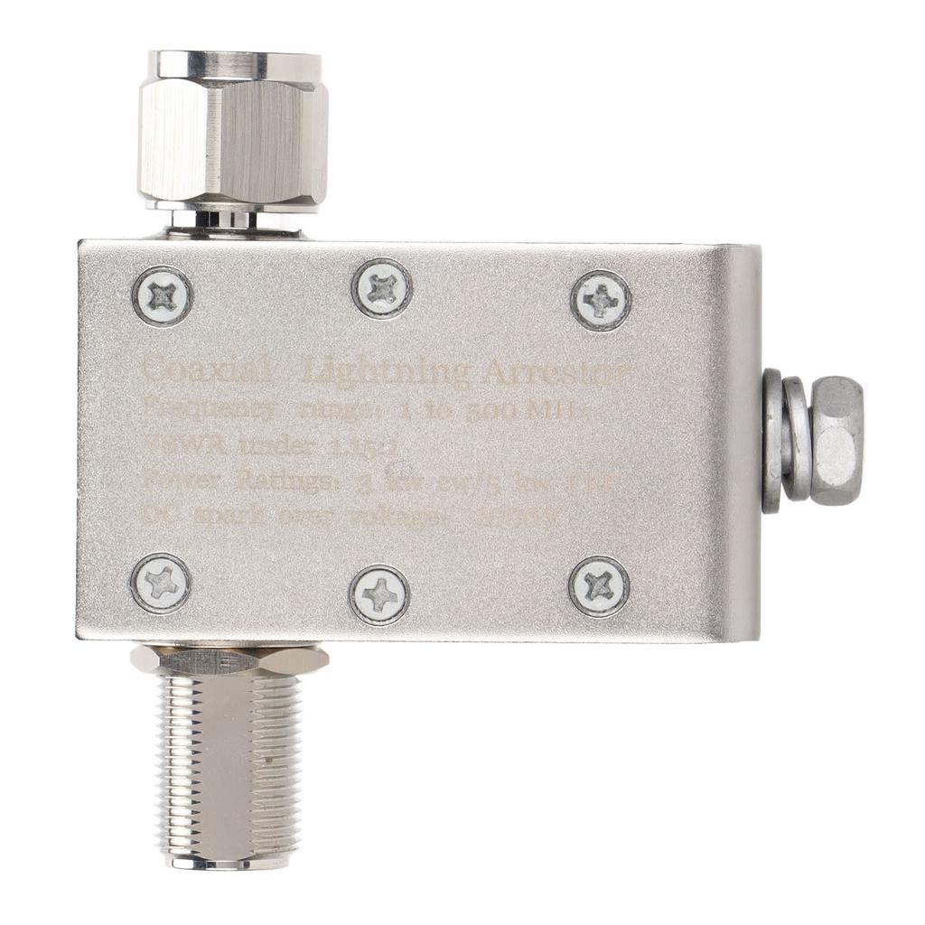 Coaxial Lightning Arrestor DC 1000V 1‑500 MHz 3KW CW  5KW PEP Lightning Surge Protector