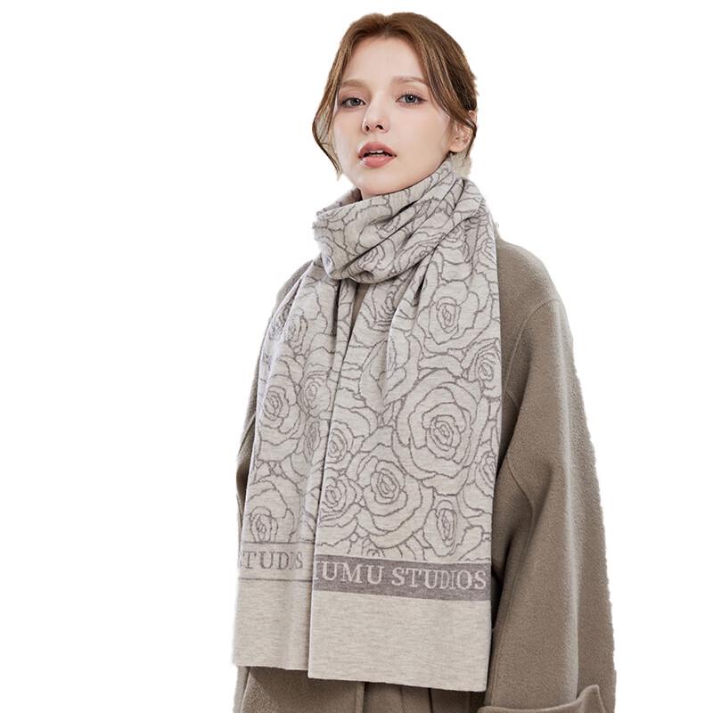 JIUMU Women's Warm Wool Scarf & Shawl