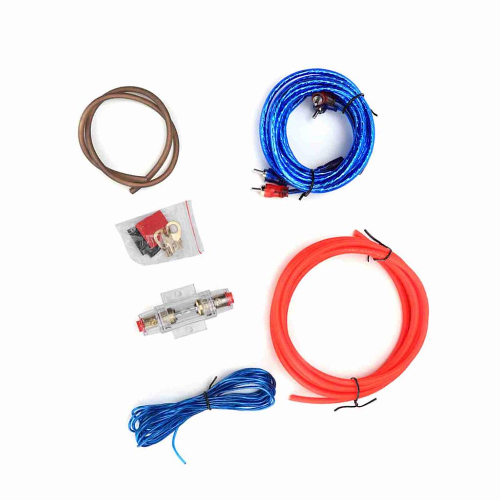 Car 10GA Power Amplifier Subwoofer Audio Speakers Replacement Zinc Alloy Wire Set Kit