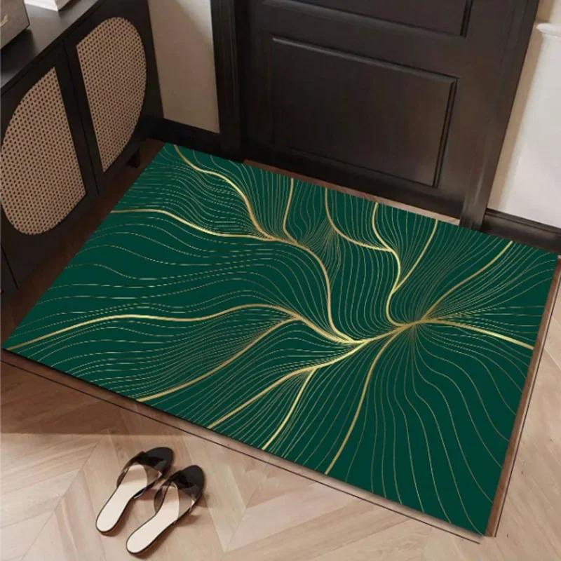 Simple Classic Doormat,Modern Style Fashion Decorative Mat Machine-Washable Soft Cushion, Home Decoration Rug Non-slip Floor Mat