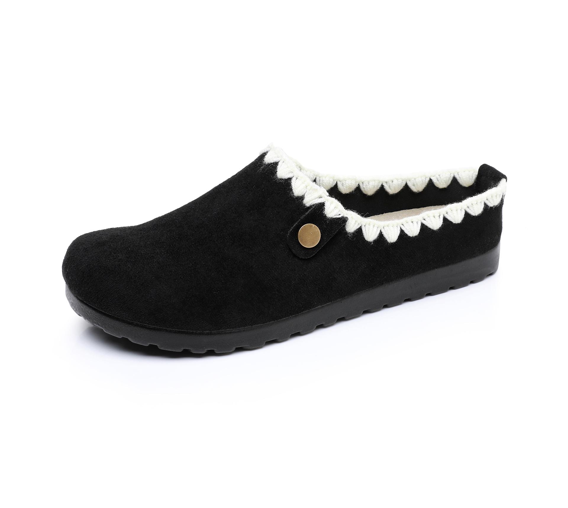 

Shoes women s 2025 spring and autumn explosion one-pedal lazy shoes round head breathable comfortable shoes soft sole fashion fashion single shoes 41 чорний