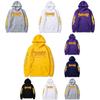 Felpa con cappuccio oversize stampa fiamme vestibilità larga casual per coppia