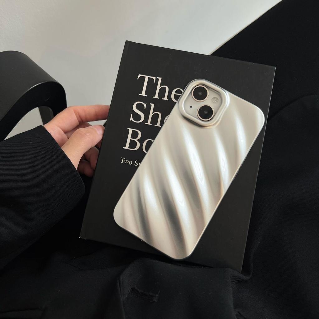 Silbernes Wellen-Handyhülle geeignet für iPhone 11, iPhone 12, iPhone 13