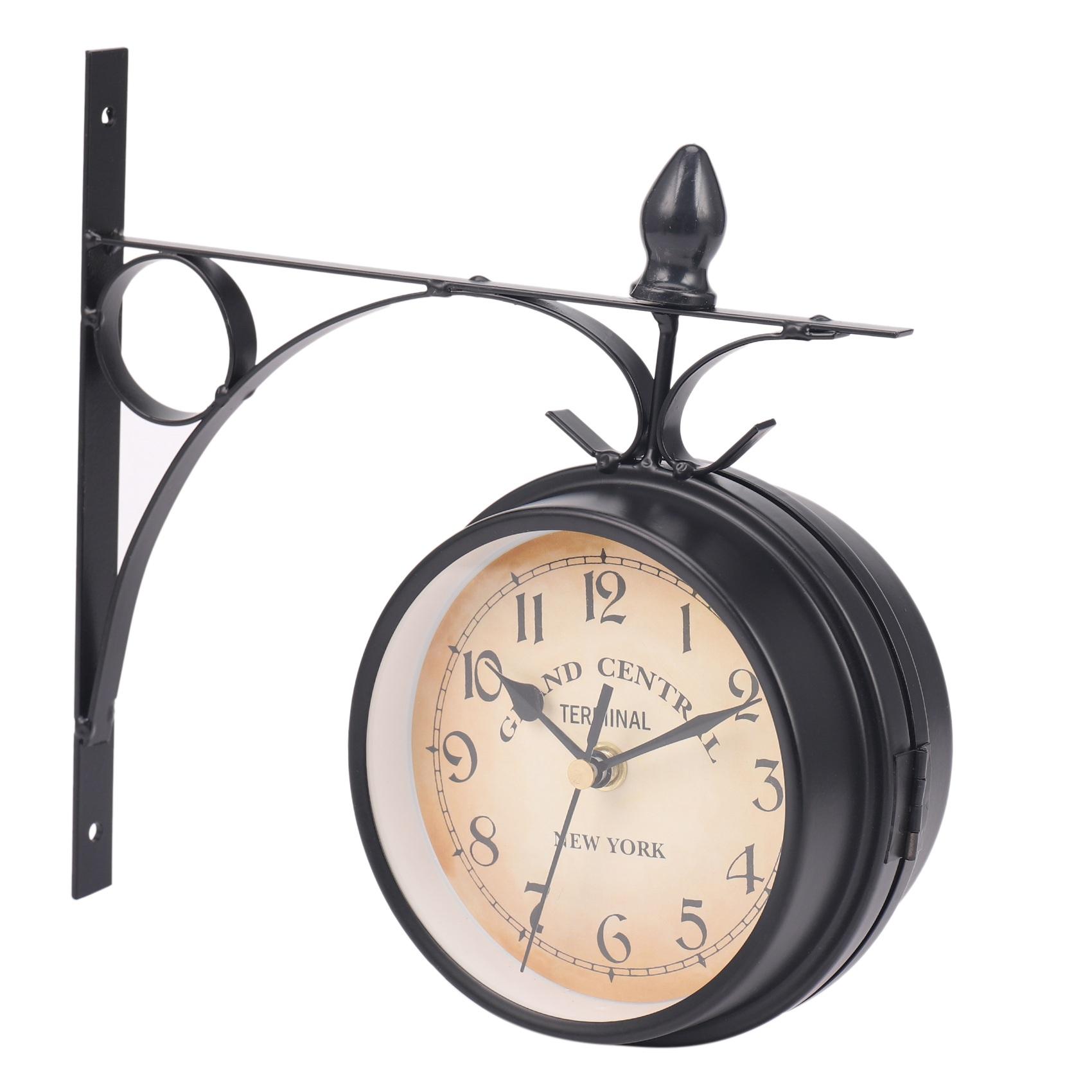 Good-European-Style Double-Sided Wall Clock Creative Classic Clocks Monochrome