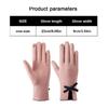 Bow Decoration Full Finger Mittens Fleece Winter Gloves Warm Women Gloves  Women