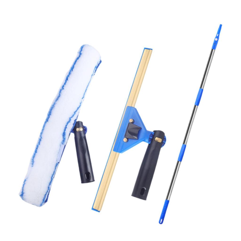 3Pcs Glass Cleaning Scraper Set Window Cleaner Tool Self Assembly Rotate Glass Cleaner Tool for Car Patio Bathroom Shower Window