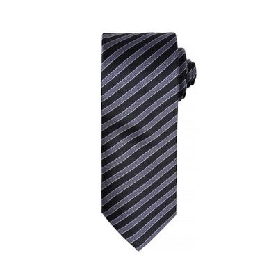 Mens Double Stripe Pattern Formal Business Tie