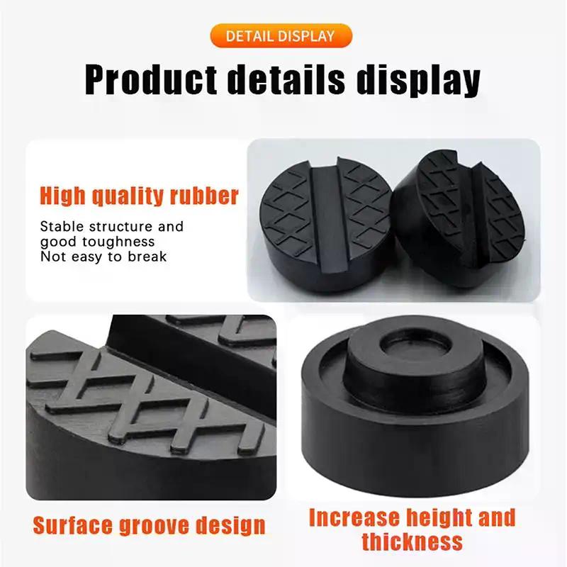 Universal Car Jack Rubber Pads Lift Jack Stand Pad Floor Slotted Car Jack Rubber Pad Frame Protector Adapter Jacking Tool