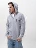 Men's Gray Good Luck Logo Zipper Hoodie XXL