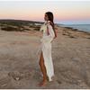 New Beach Dress Sexy Hollow See-through Sunscreen Clothing Spring and Summer Knitted Seaside Vacation Long Skirt