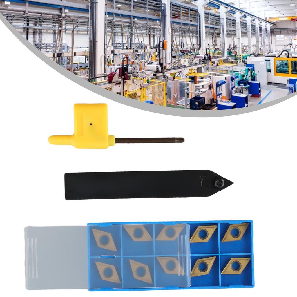 DCMT11T304 Carbide Insert Blade Enhanced Productivity with SDNCN1616H11 Lathe Tool Holder + 10 Carbide Inserts