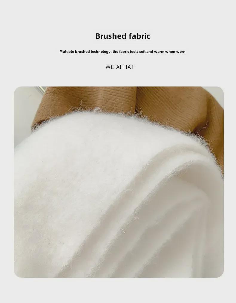 2024 Winter White Thick Solid Color Scarf for Girls - Korean Style, Versatile Student Shawl