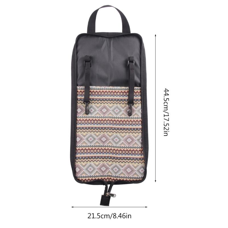 Portable Drum Stick Bag Portable Drumstick Case Hanging Bag with 5A Drumstick Percussion Music Drum Accessories Case