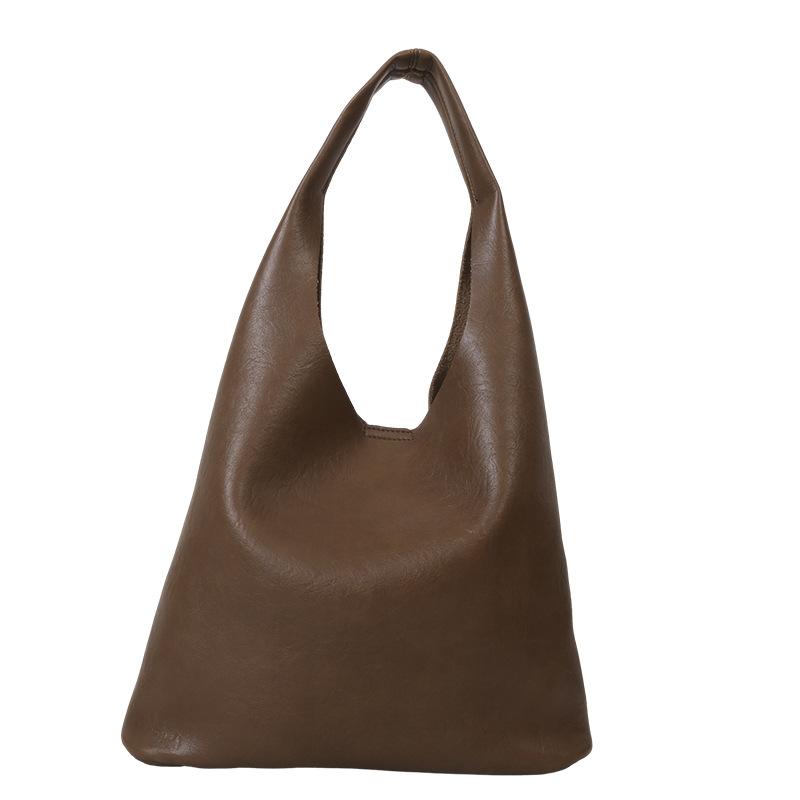 

New simple single shoulder commuting large capacity soft leather women s bag niche design armpit holder extra large bag