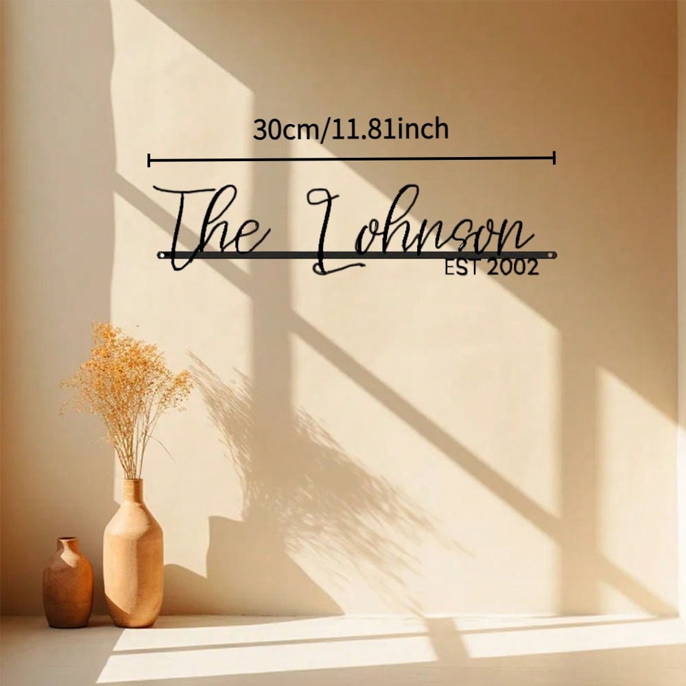 

Custom Metal Sign with Family Name The Johnson Since 2018 Personalized Wall Decor for Bedroom Living Room TY0984-11.8