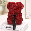 Orso di Fiori di Rosa Teddy Artificiale da 25 cm con Scatola Regalo Romantico di San Valentino Fidanzata Donne Anniversario Forniture per Feste di Matrimonio