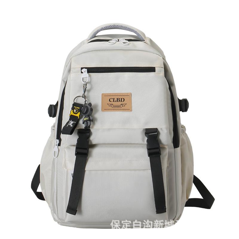 Schoolbag new backpack men's fashion schoolbag women's neutral backpack large capacity junior high school student schoolbag travel backpack