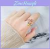 Rose Flower Adjustable Ring For Women With Copper Material And Elegant Design