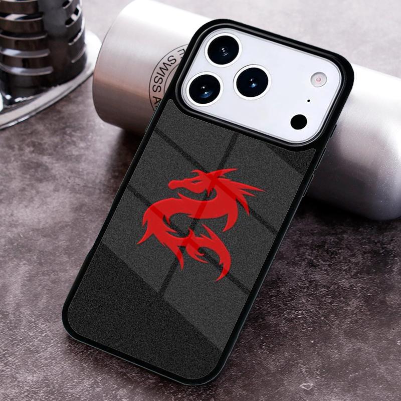 Red Dragon Soft Phone Case for iPhone 17 16 15 Pro Max Air 14 13 12 11 Plus Shockproof Capa Cover