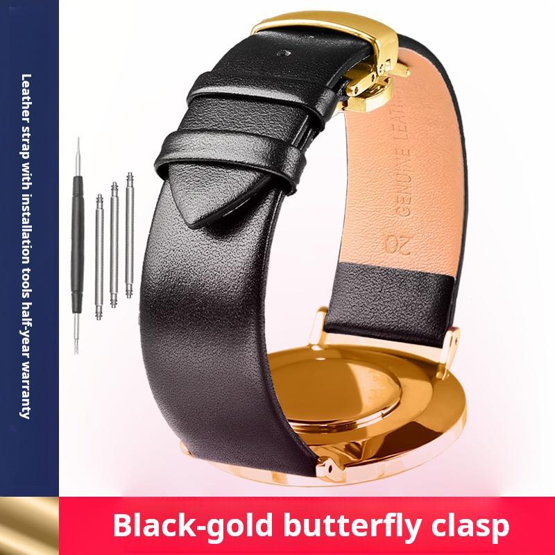 Thin Leather Strap 12 14 15mm 16mm 18mm 19mm 20mm 22mm For Tissot Longines Casio Watch Band Men Women Brown Blue White Bracelet