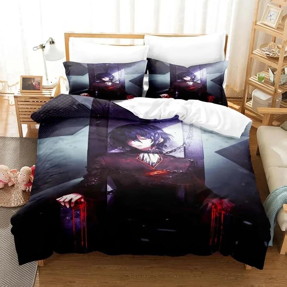 3d Anime Noblese Beding Set Printed Bed Linen Set With Pilowcase Bed Soft Duvet Cover Soft Single Double Quen Super King-Sized Dimensionsd Dimensions