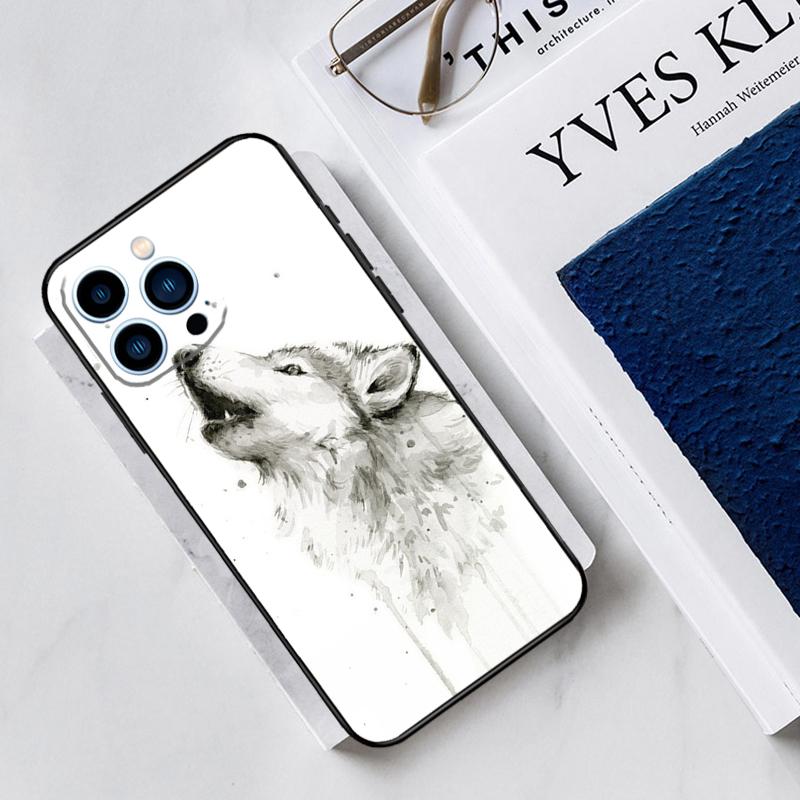 Animal Wolf Case For iPhone 17 Air 14 13 12 11 15 16 Pro Max Mini 15 16 Plus 16e Funda Silicone Cover