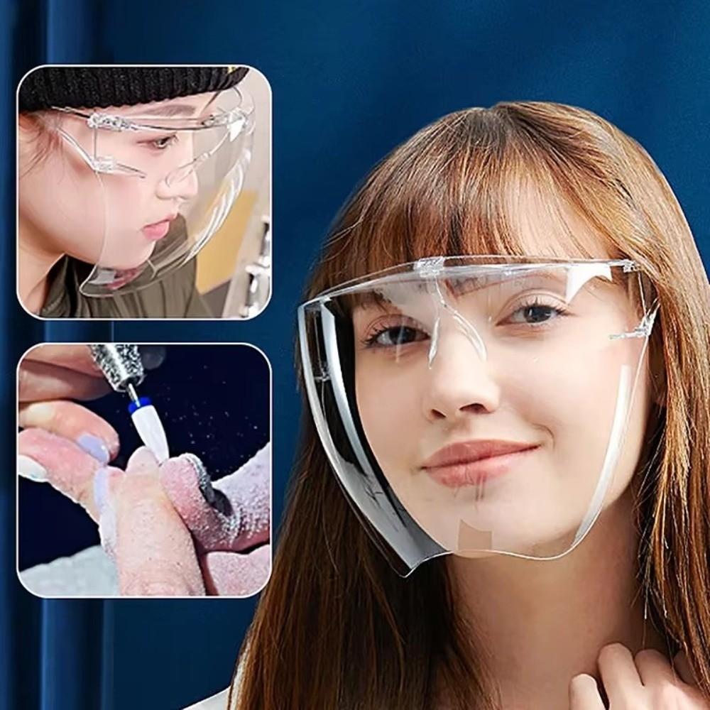 Transparent Full Face Mask Anti Splash Transparency Goggles Protective Face Cover Nail Art Tool