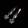 New Fashion Punk Hair Card Silver Metal Edge Clip Cherry Cross Love Flower Chain Hairpins One Word Clip Women's Headdress