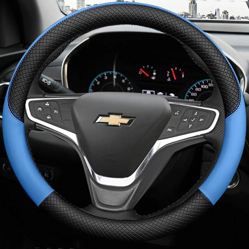 gjfp7 Microfiber Leather Car Steering Wheel Cover Non-slip breathable For Chevrolet Malibu XL 2015-2019 Equinox 2017-2019