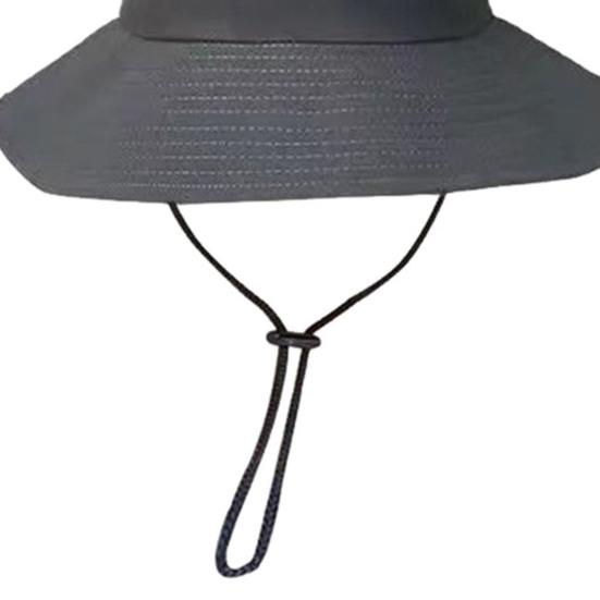 Sonnenhut für Herren Damen Breiter Rand Anglerhut Verstellbares Winddichtes Seil Sonnenschutzhut Atmungsaktiver Sommerhut für Outdoor Reisen Wandern Camping