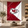 Arazzo Decorativo, Arte da Parete Stampato Kansas City Chiefs, Appeso da Parete Leggero per Sfondo Camera da Letto