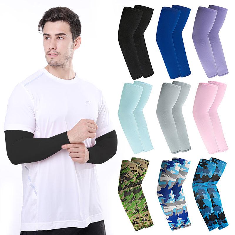 Summer Sunscreen Ice Silk Arm Sleeves: Breathable, UV Protection for Outdoor Cycling and Fishing