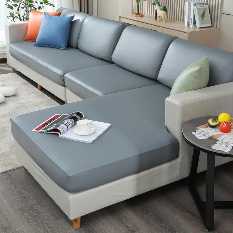 Technischer Stoff Dehnbar Sofabezug Rundumbezug Universelle Passform PU-Leder Sofa-Schutz Wasserabweisend Ölbeständig Sessel Schutzhülle Backrest-S 1pc