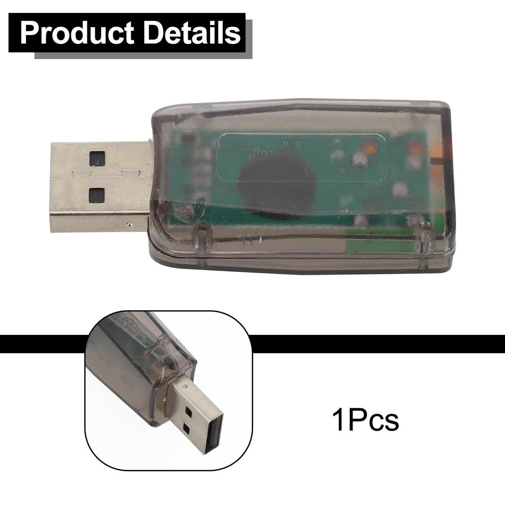 External USB Sound Card 5 Channel Audio Interface for Desktop and Laptop with USB 2 0 Full Speed and Digital Volume Knob
