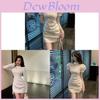 Vintage Chinese Style Dress With Knit Fabric And Drawstring Waist For Summer Women