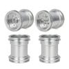 CNC Aluminum Front Rear Wheel Rim Hub for Tamiya CW-01 Chassis Lunch Box Midnight Pumpkin Unimog 406 Upgrade Parts