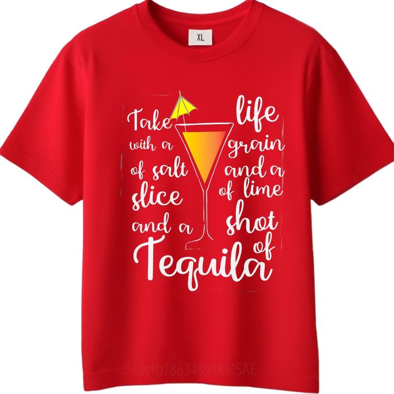 

Anime For Her Summer Tshirt Take With A Grain Of Salt And A Slice Of Lime And A Shot Of Tequila Short Sleeve New Arrived O Neck S
