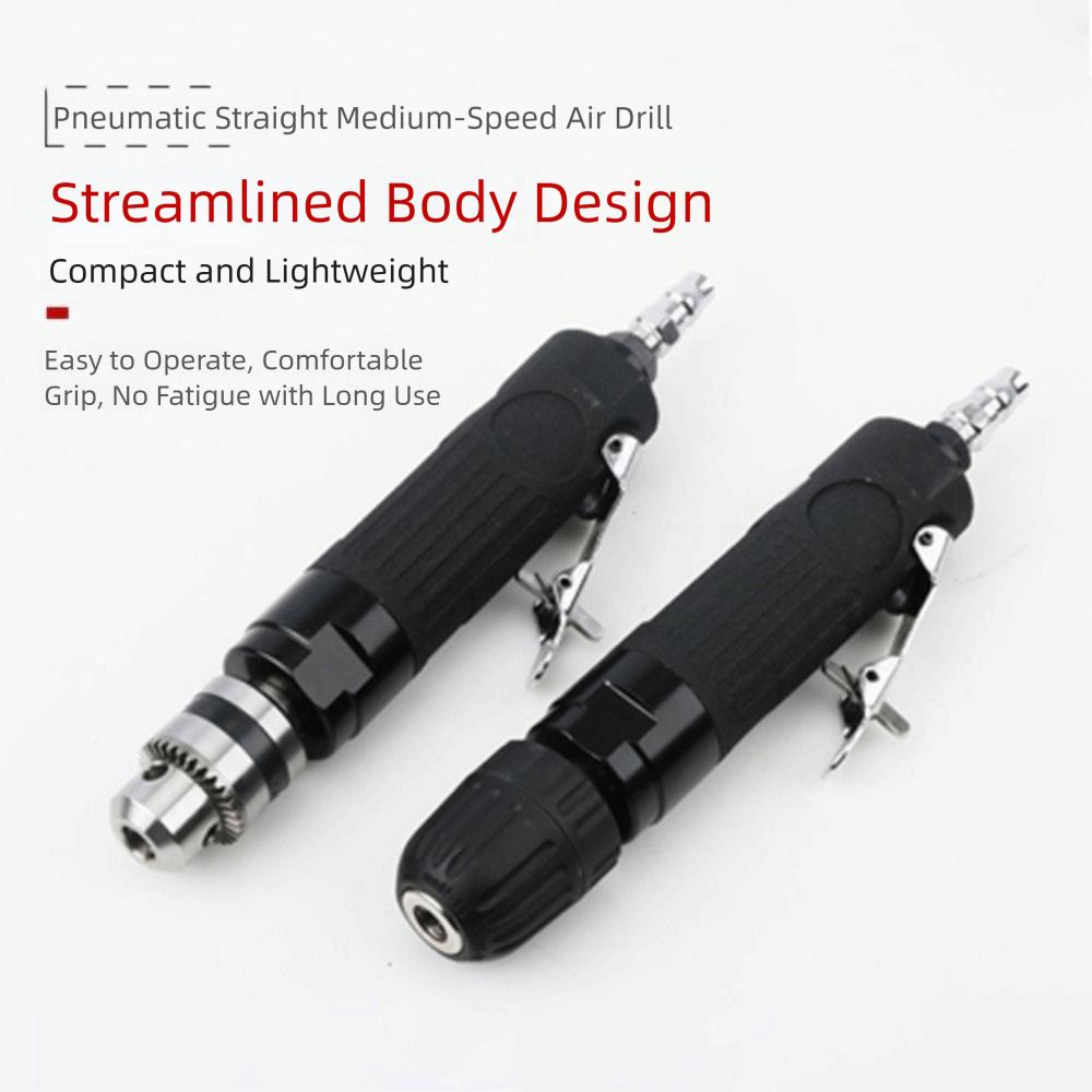 Machine Tool 3/8 Inch Air Drill Self-Locking Large Torque Straight Drill Gun Air-Operated Mini Sanding Machine Industrial Use