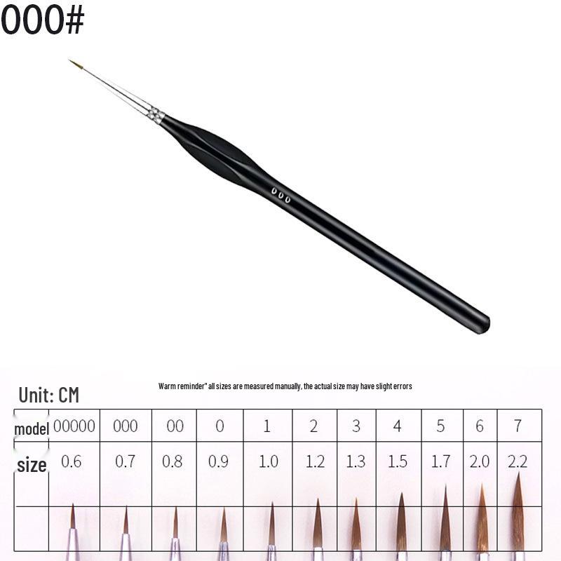 Custom Wear-Resistant Elastic Precision Brush for Line Drawing and Oil Painting with Triangular Handle and Wolf Hair