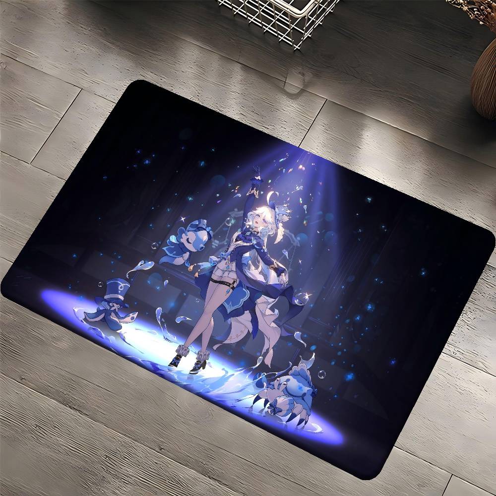 

Фурина Genshin Impact Придверный коврик Моющийся Нескользящий Коврик для зоны дивана и кресел в гостиной Кухонный приветственный коврик 40x60 cm