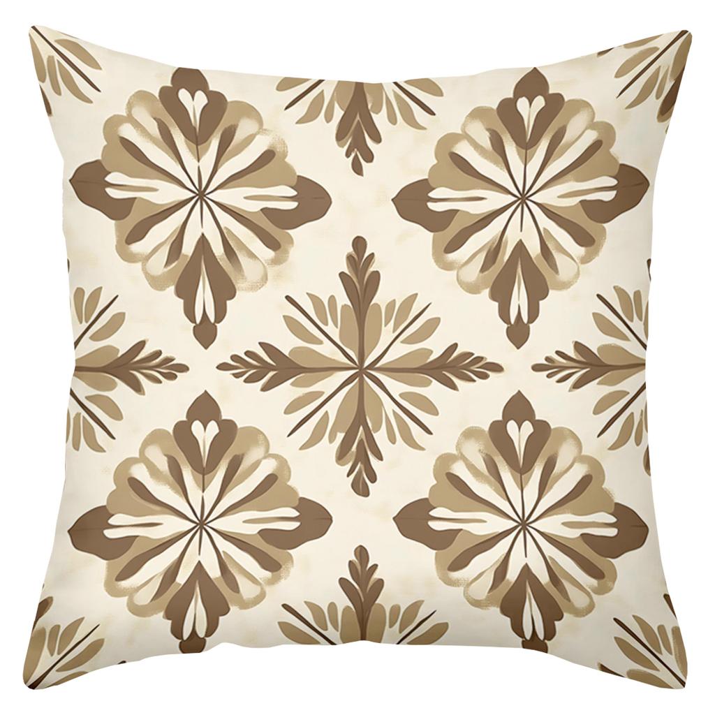Decorative Throw Pillows With Floral And Damask Patterns Polyester Pillowcase, Sofa Decorative Cushion Cov Headboard Pillow