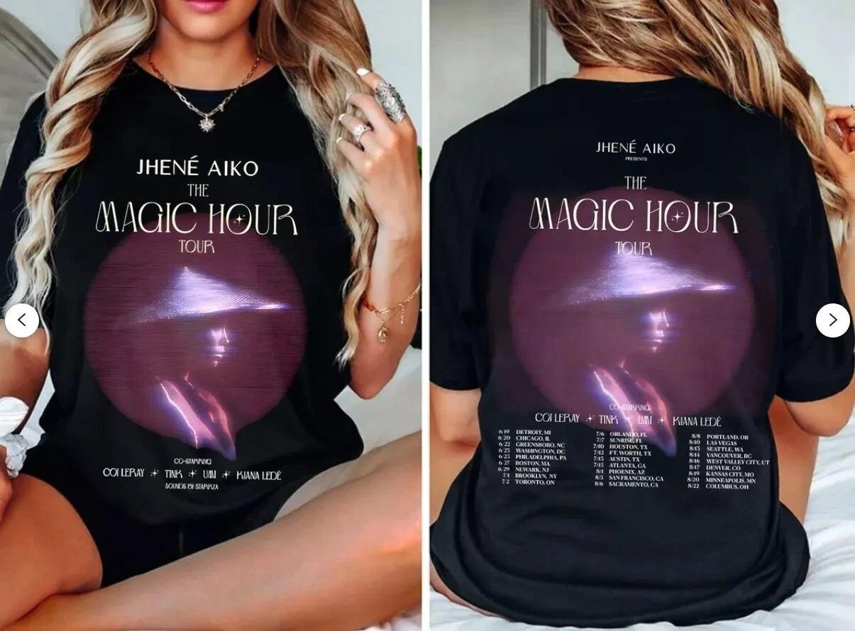 Футболка Jhene Aiko The Magic Hour Tour 2024, Футболка для фанатов Jhene Aiko, Jhene Aiko 2024 L