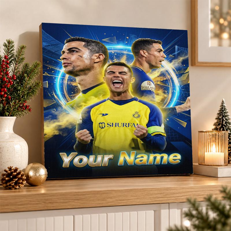 Cristiano Ronaldo Vlastní jméno Text 5D Diamantová malba Sada DIY Plné vrtání Diamantové umění Dekorace