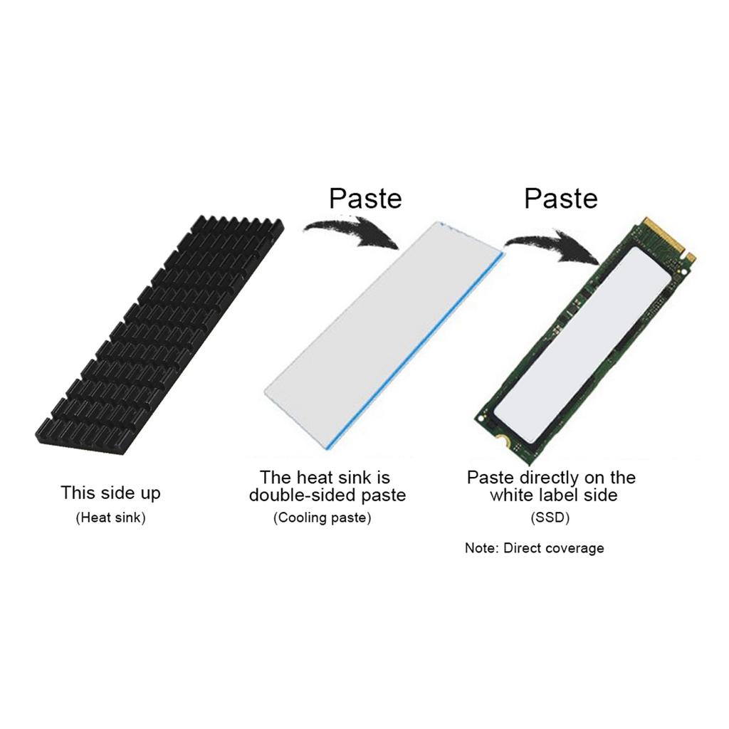 PCIE M.2 SSD 2280 Ht Sink Cooler Cooling Fin for Desktop Laptop Computer