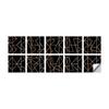 10-Pack European Style Floral Tile Wall Stickers for Living Room and Bathroom - Self-Adhesive PVC Crystal Film