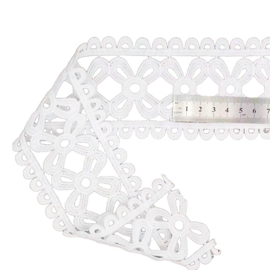 Japanese And Korean Milk Silk Hollow Water-Soluble Embroidery Lace Clothing Cheongsam Lace Accessories Diy Decorative Lace Materials