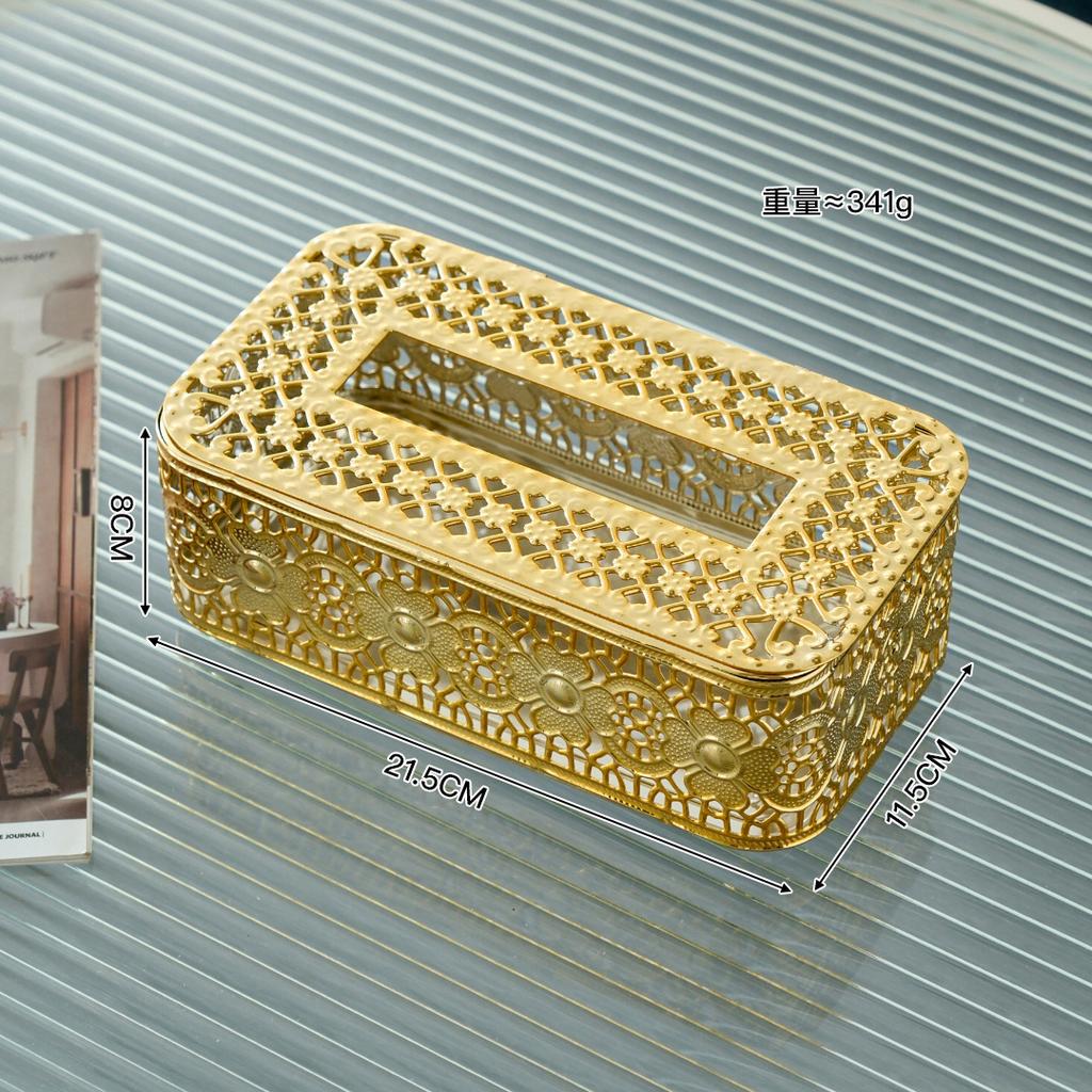 Stylish Nordic Iron Tissue Box, Decorative Napkin Holder for Living Room, Bedroom Coffee Table Home Decor