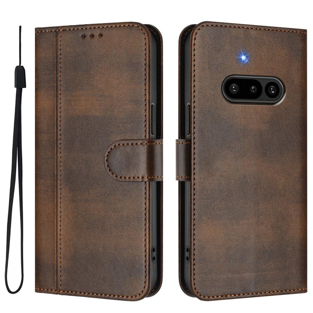 Pentru Nimic Telefon (3a) Huse Portofel Suport Textură Retro Piele Husă Telefon cu Șnur